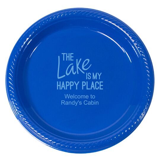 The Lake is My Happy Place Plastic Plates